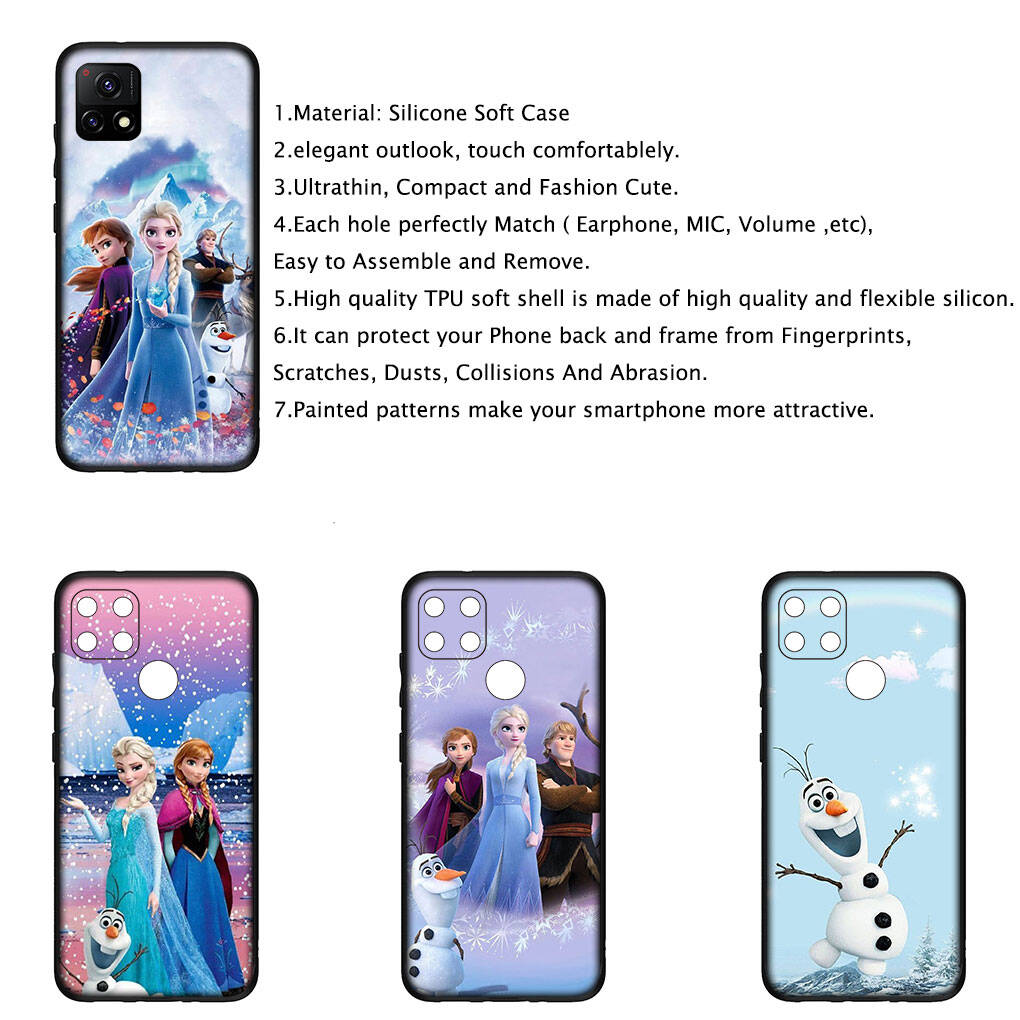 for Samsung Galaxy S25 S24 S23 S22 Ultra FE Plus A17 A37 A57 A56 A55 A06 A16 A15 A36 A26 A35 A05 A25 A54 A34 Phone Case Comics Elsa Anna Olaf Cover