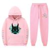 Mens Casual Hooded Sweatshirt Set With Slim Fit Jogger Pants Daily Wear Light Exercise