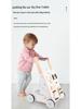 Multifunctional Wooden Toddler Walker & Shape Sorter (0-2 Years) - Anti-Rollover Design