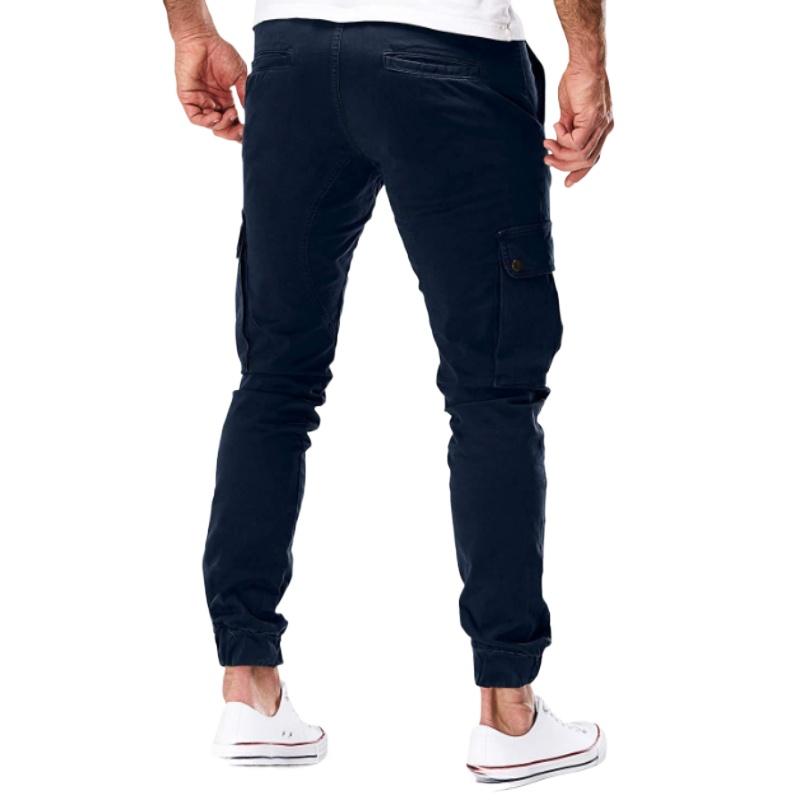 Herrenhose Taktische Hose Jogginghose Einfarbige Hose mit vielen Taschen Gerade Casual Cargohose für den Alltag