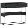 Vidaxl Console Table, Black, 90X35X80 Cm, Wood-Based Material