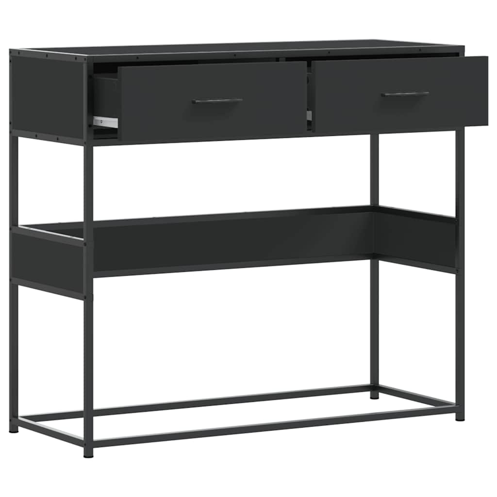 Vidaxl Console Table, Black, 90X35X80 Cm, Wood-Based Material