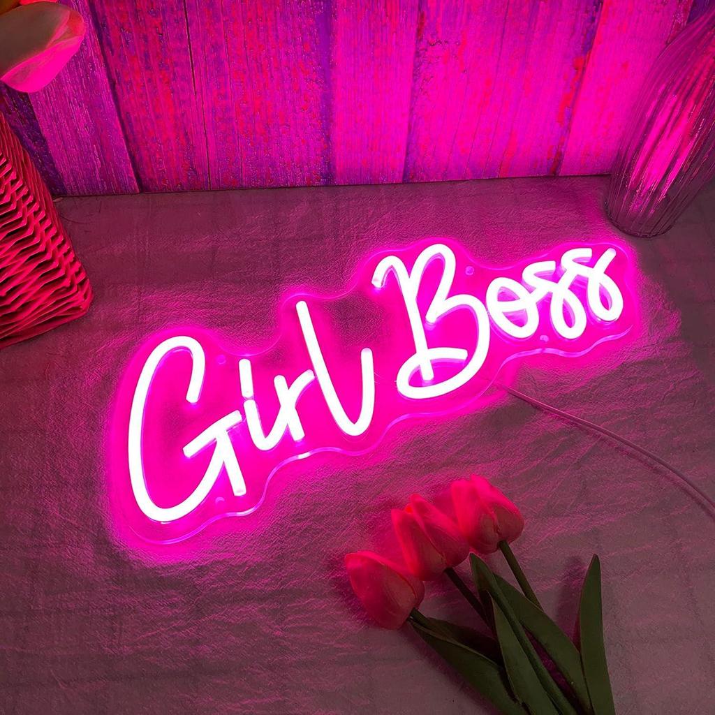 Multi-color LED Neon Light Signs: Transparent Acrylic Party Decor