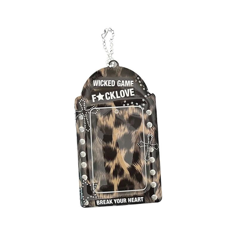 

Leopard Print Pvc Card Sleeve Protector For Id Student Card Kpop Photocard Holder Y2K Photo Card Holder Kpop Charm A1