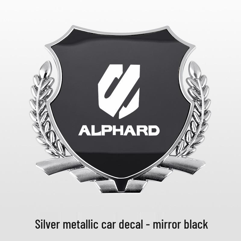 High-Grade Wheat Ear Side Emblem Metal Sticker for Toyota Alphard