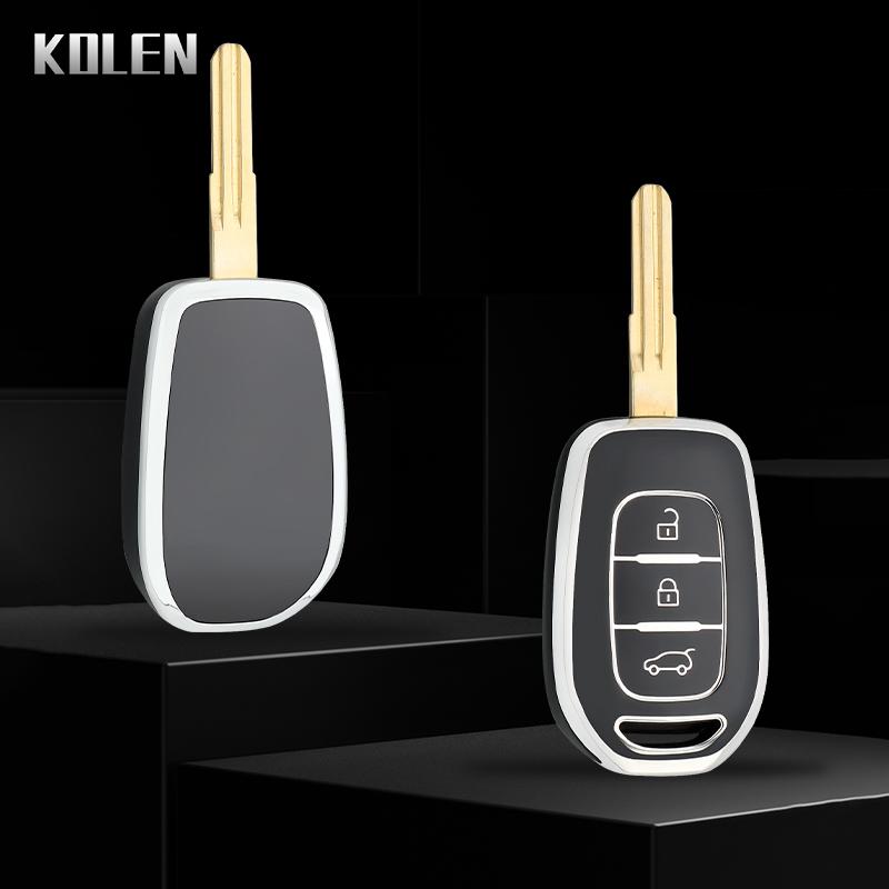 New Tpu Car Key Case Cover Fob For Renault Kwid Traffic Symbol Dacia Sandero Logan Duster 2 3 Buttons Accessories
