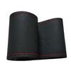 Braid On Car Steering Wheel Cover with Needle Thread Artificial Leather Sleeve