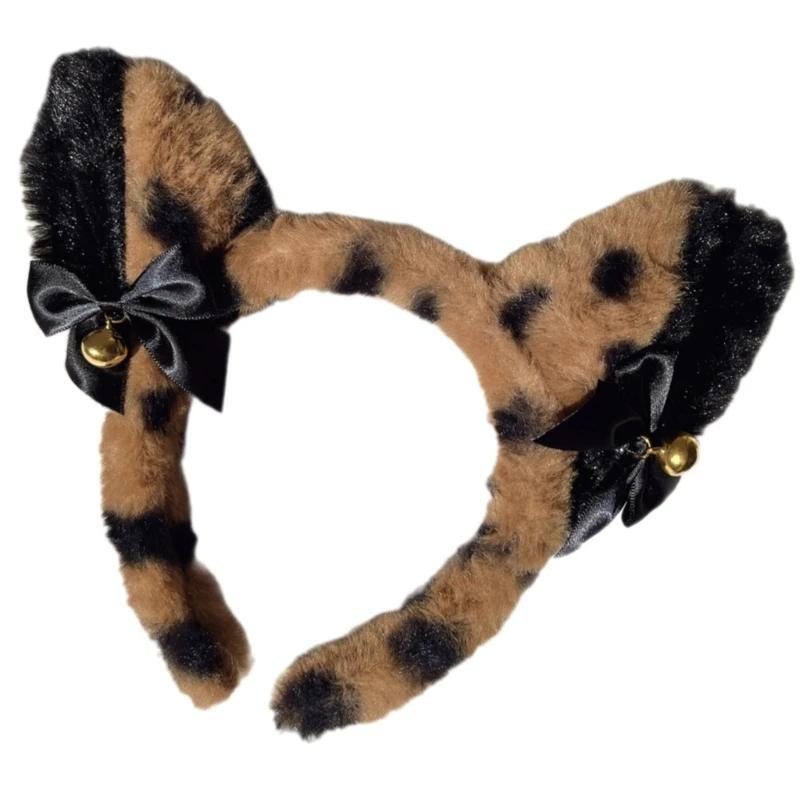 MXMB Stylish Cats Ear Headband With Bells Hair Accessories Hairband For A Playful Look