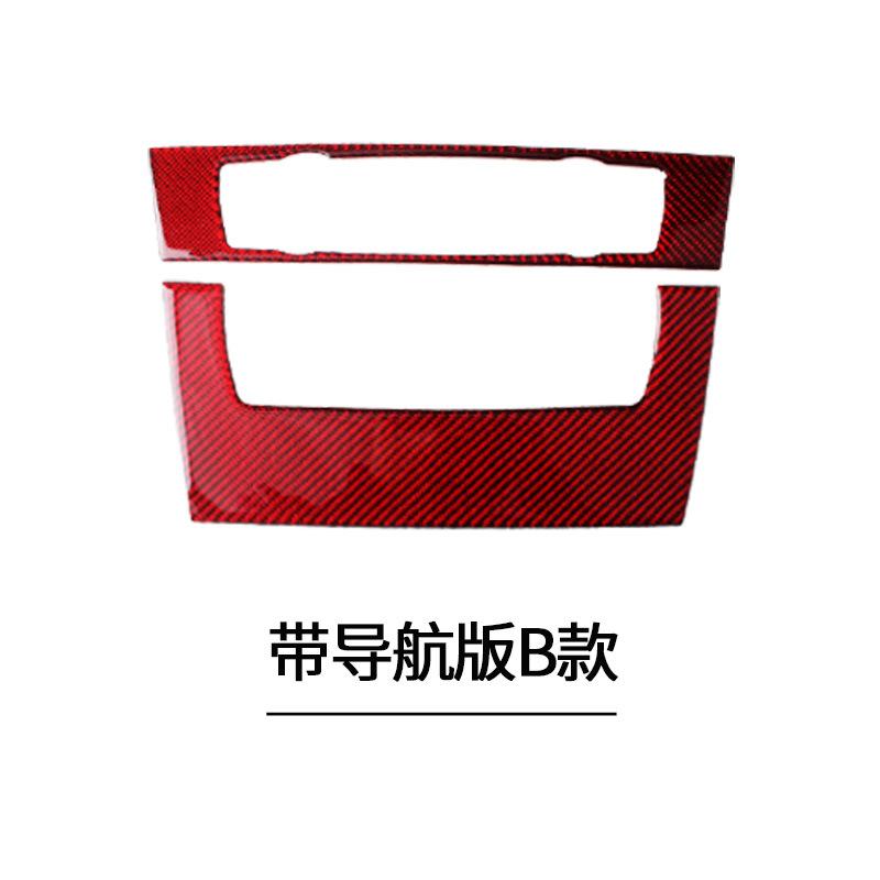 for BMW 3 Series e90 interior modification E92 center console air conditioner cd panel carbon fiber red decorative stickers
