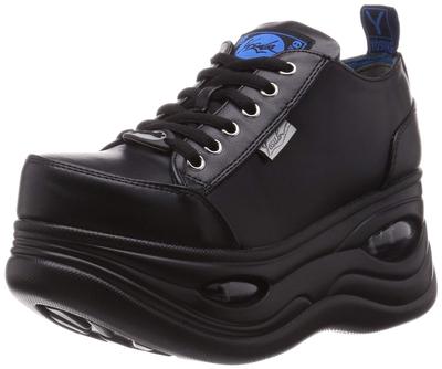 Yosuke Platform Lace-Up Sneakers, Black, Size 23.5cm, 2710022