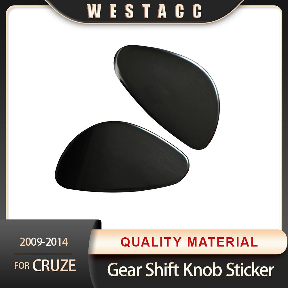 2Pcs Stainless Steel Car Gear Head Shift Knob Trim Sticker for Chevrolet Cruze 2009 2010 2011 2012 2013 2014 2015 AT