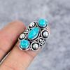 Santa Rosa Turquoise Gemstone 925 Sterling Silver Jewelry Ring Size 6.5 M-2664