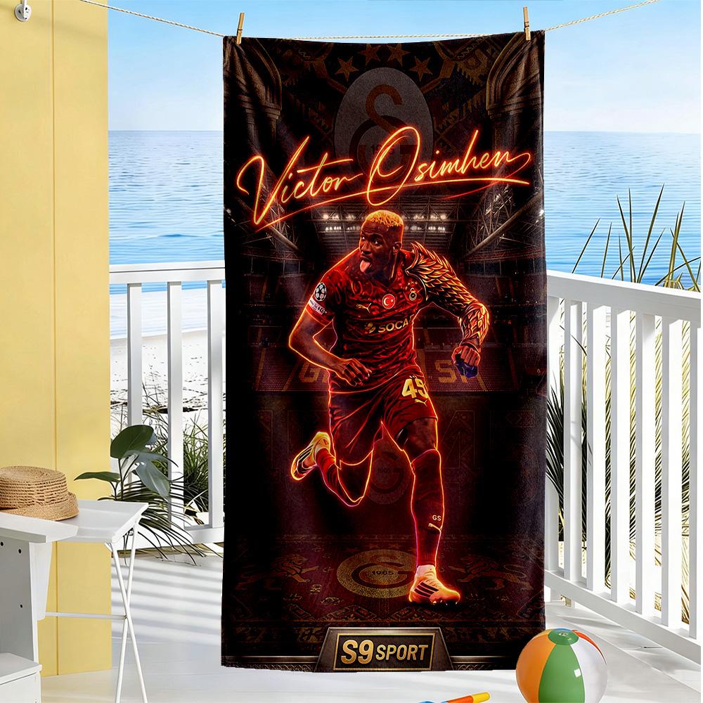 Galatasaray Beach Towel Quick-Dry Soft Microfiber Comfortable Lightweight Portable for Swimming,Beach,Camping, Travel, Beach Accessories,Gym