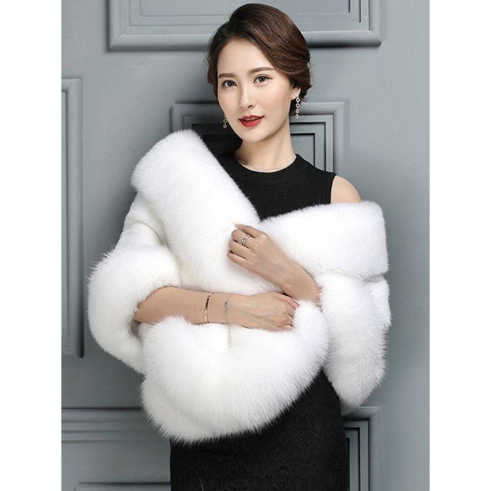 Brand New Fur Women's Shawl Cape Eco-friendly Mink Fox Fur Mink Coat