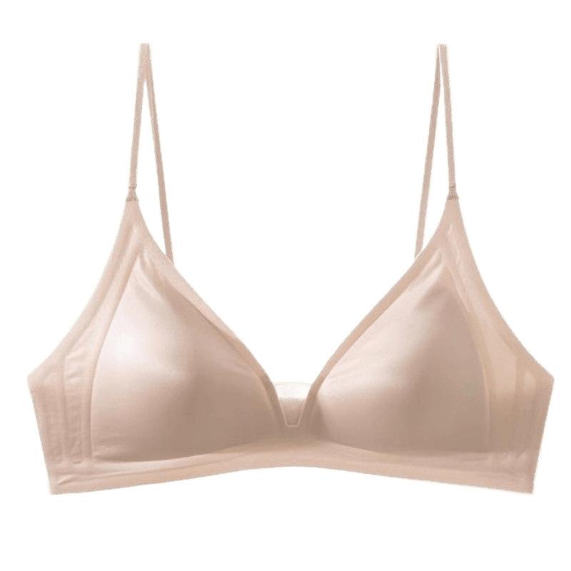 

Французький трикутний бездротовий бюстгальтер з м якою підтримкою, жіночий безшовний тонкий стиль для маленьких грудей, пуш-ап нижня білизна з тонкими бретелями 32/70