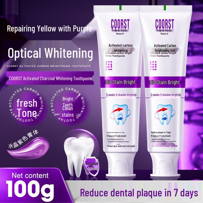 COORST Purple Antibacterial Peptide Toothpaste for Multi-Effect Tartar and Gum Care.