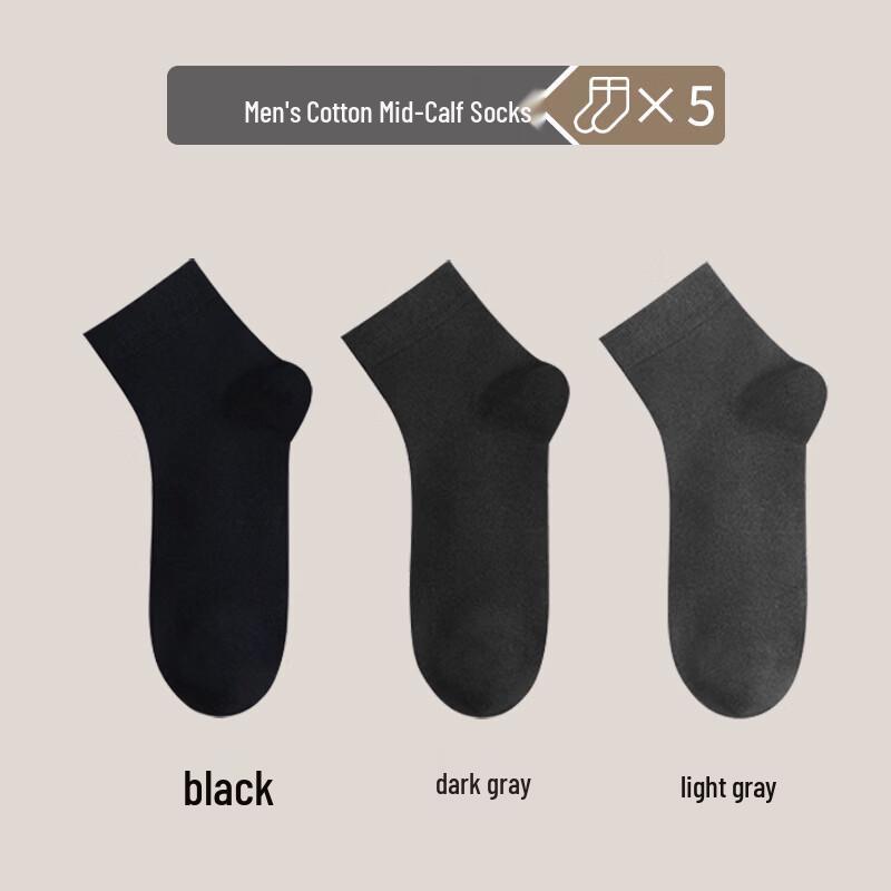 Langsha Men s Thin Cotton Mid-Calf Socks