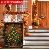 2D Flat - 2D Flat - 2D Flat Christmas Wood Grain Wooden Board Lights Christmas Tree Gifts Garden Flag Outdoor Garden Flag Double-Sided Home Decoratio