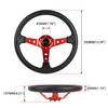 Universal 14inch 350mm Car Racing Steering Wheels Aluminium PU Deep Corn Dish Sport Drifting Steering Wheel STW020
