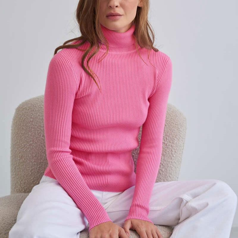 Fashion Women Sweaters Pullover Autumn Winter Turtleneck Sweater Female Solid Ofifce Lady Long Sleeve Sweaters Tops