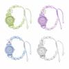 Adjustable Bracelet Watch Butterfly Pendant Quartz Watch Fashion Chain Watch  for Women Girls