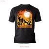 Halloween Horror My Dog Hunts Zombies Graveyard Scary Funny Unisexs T Shirt Vintage Stretched Designer Clothes Stylish