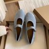 Spring Color~ 2025 New Daily Versatile Flat Shoes Round Head One-Word Band Ballet Mary Jane Shoes Women