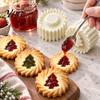 Reusable Christmas Baking Supplies Tree Cookie Mold, 2-in-1 Double-Sided Biscuit Press for DIY Compact Kitchen Utensils And Mooncakes, Pastry