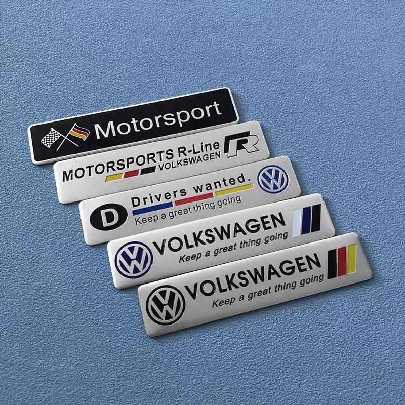 1Pcs 3D Aluminum Stickers Car Body Trunk Decal For VW Golf Tiguan Touran Polo GTI Jetta Passat CC T5 Scirocco Arteon Transporter Mc9