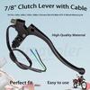 7/8" Clutch Lever with Cable Aftermarket Replacement Parts Fits For150cc 200cc 250cc 300cc Chinese Dirt Pit Bike ATV 4 Wheel Motorcycle.