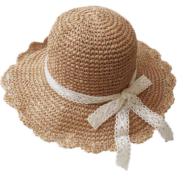 Summer Beach Sun Straw Hats for Women Wide Brim Packable Travel Bucket Hats UPF 50+