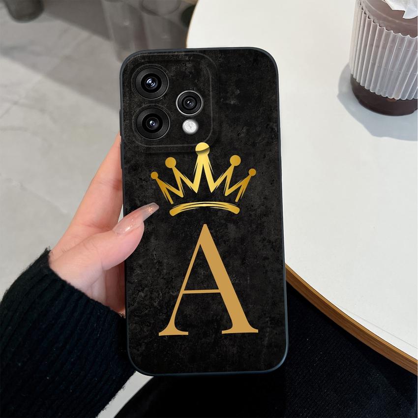 

Для Oppo Reno 15 14 13 12 11 10 Pro 15F 14F 13F 12F 11F Чехол для телефона Простые узоры с начальными буквами Жидкий мягкий силикон Ударопрочный Прочные задние крышки OPPO Reno15 5G