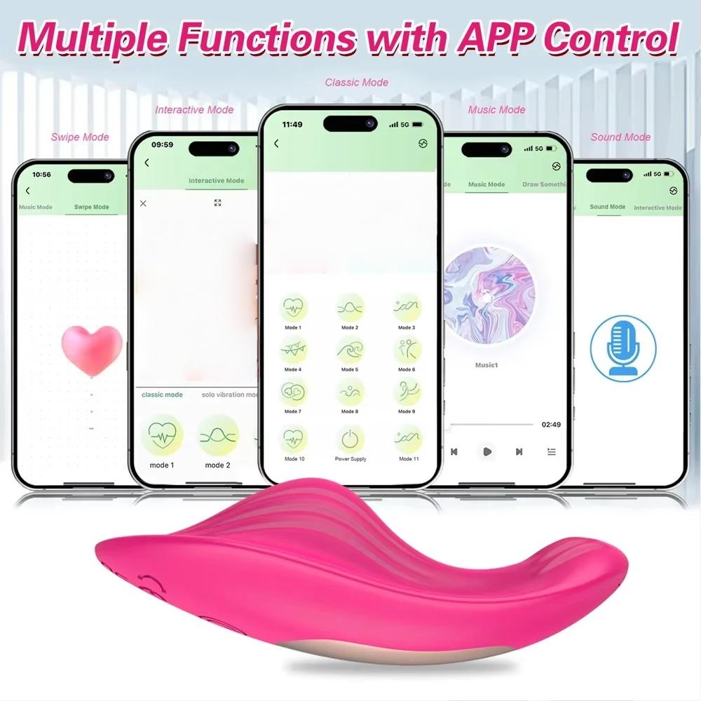 Portable Wireless APP Vibrator Female Wear G Spot Clitoris Stimulator Bluetooth Control Vagina Massager Masturbation Sex Toys for Women Vibrating Egg