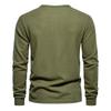 Waffle Henley T-Shirt Men Long Sleeve Basic Breathable Men's Tops Tee Shirts New Autumn Casual Solid Color Button T Shirts