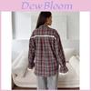 Retro Plaid Shirt For Women With Long Sleeves And Patchwork Style For Streetwear Fashion