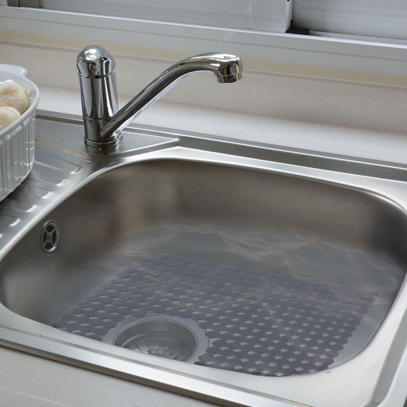 Lot de 2 Tapis d'Évier de Cuisine pour Éviers en Acier Inoxydable/Céramique Protecteurs en PVC Écologiques pour Fond d'Évier de Cuisine Réglables