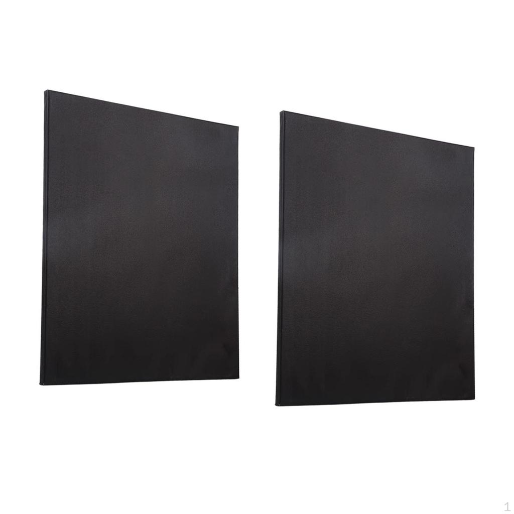 2 Pack Black Canvas Art Supplies with Wooden Frame for Crafts