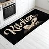 Küche Kochen Thema Teppich Modern Kochmesser Zwiebel schneiden Fußmatte Rutschfest Schwarzer Läufer Stilvolle Küchen Dekoration Geschenk für Food-Liebhaber