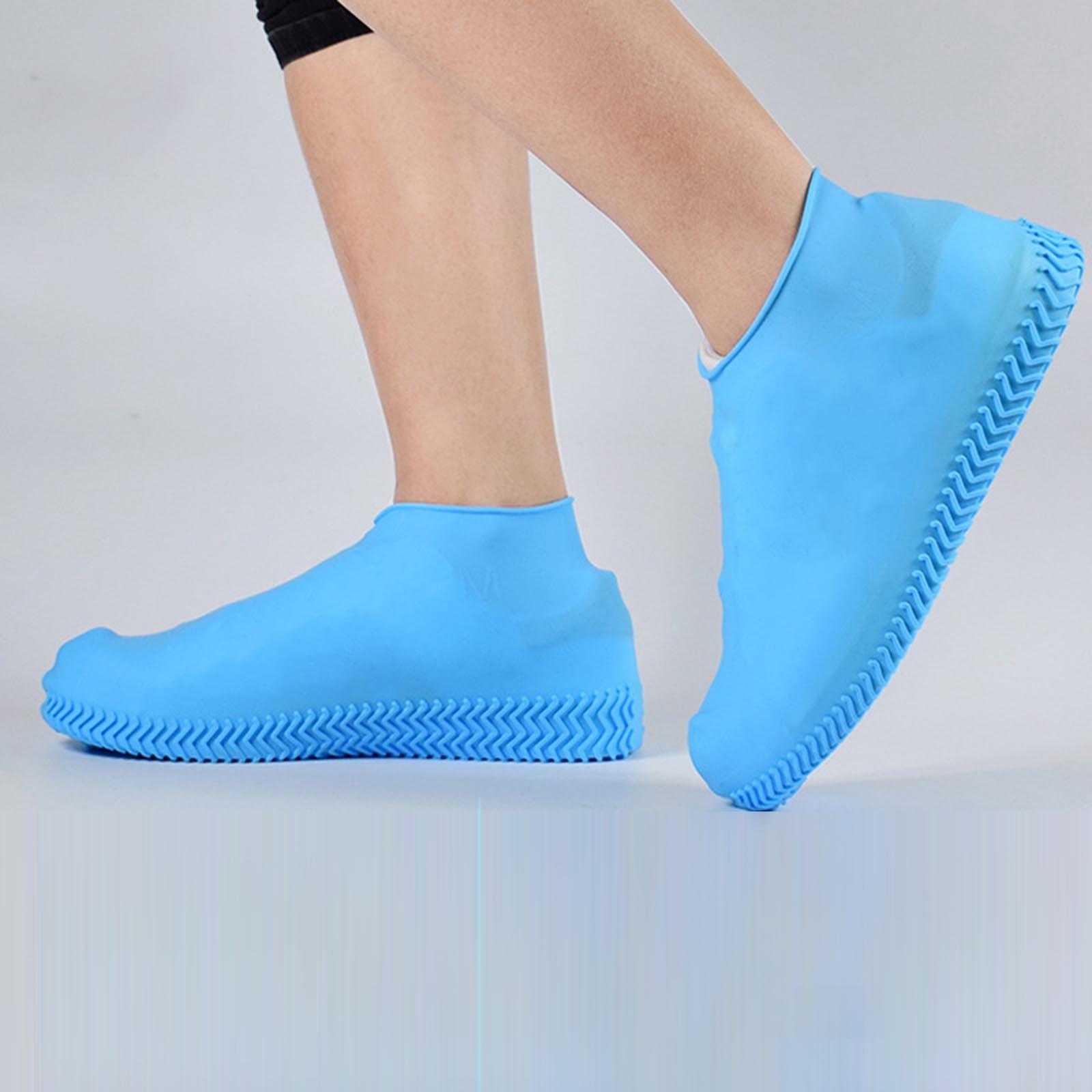 

Водонепроникні бахіли, протиковзкі водонепроникні бахіли. Силіконові гумові дощовики. Захисні бахіли для взуття для дітей, чоловіків, жінок L синій