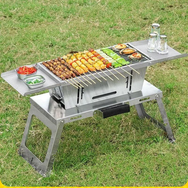 Explorer Portable Folding Stainless Steel BBQ Grill