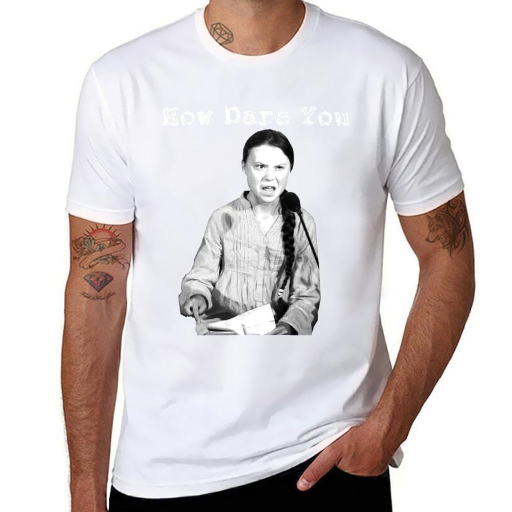 Greta Thunberg How Dare You TShirt anime tshirt t shirt personalised t shirts for Unisex cotton TShirt