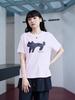 THE GREEN LAB Lovely Cat Short Sleeve T-Shirt [Strawberry Pink]