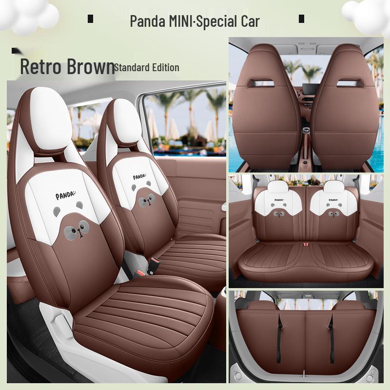 Cute 2023 Panda Mini Seat Cover for Women - All-Season, Full Coverage Car Cushion