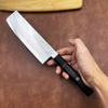 7 Inch Nakiri Knife 33-layers Damascus Steel 10Cr15Mov Blade Ox Horn & Ebony Handle Slicing Vegetable Cleaver Meat Kitchen Knife