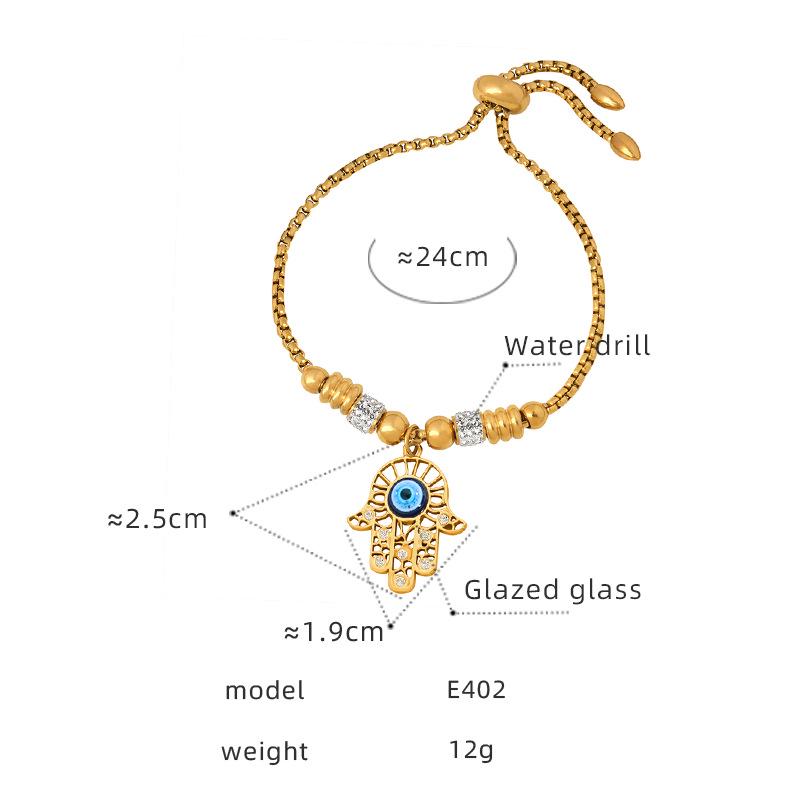 Women's Cute Japanese-Korean Fashion Bracelet: Hollow Heart Pendant, Round Bead, Real Gold Titanium Steel Jewelry