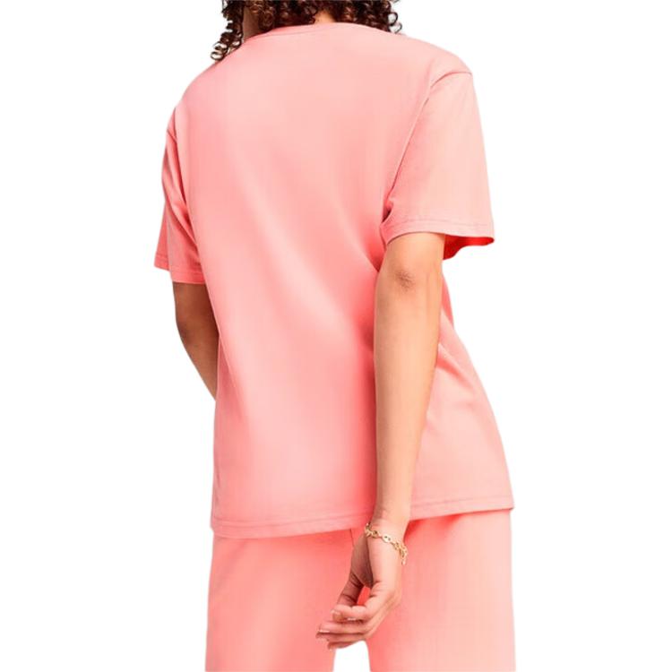 Puma Graphics Relaxed Fruity Fashion Casual Versatile Short Sleeve T-Shirt Women Tops Pink 687711-18