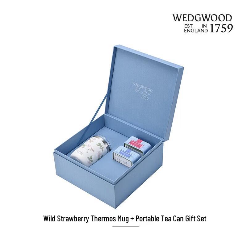 Подарочный набор Wedgwood Wild Strawberry: Термокружка и Чайница дикая клубника