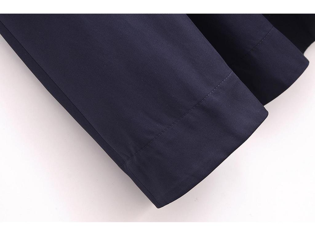 2025 Spring Women's European & American V-Neck Zipper Midi Dress