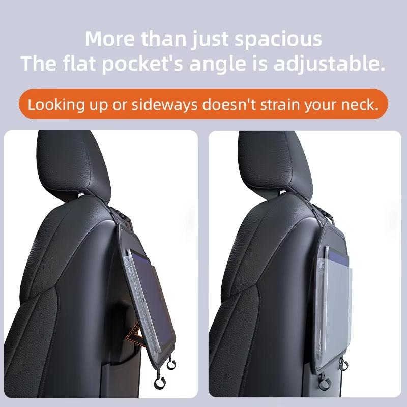 Car Back Seat Storage Pocket Organizer Tablet Phone Holder for Rear Seat Viewing Essentials Travel Accessories for Road Trip