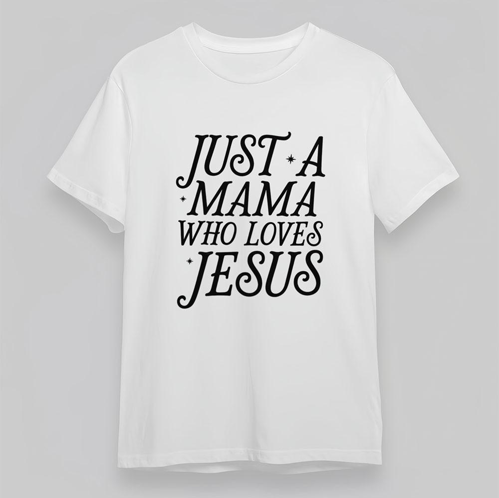 

Men s Soft Comfy T-Shirt MamaJesus Faith Design Tee Short Oversize White Cotton L